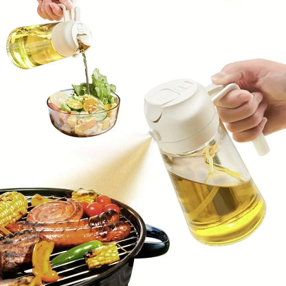 2/1pc Oil Sprayer Spray for 2 in 1 500ml Oil Sprayer & Pourer Plastic Spray Bottle Kitchen Gadget Sets Accessories Camping BBQ