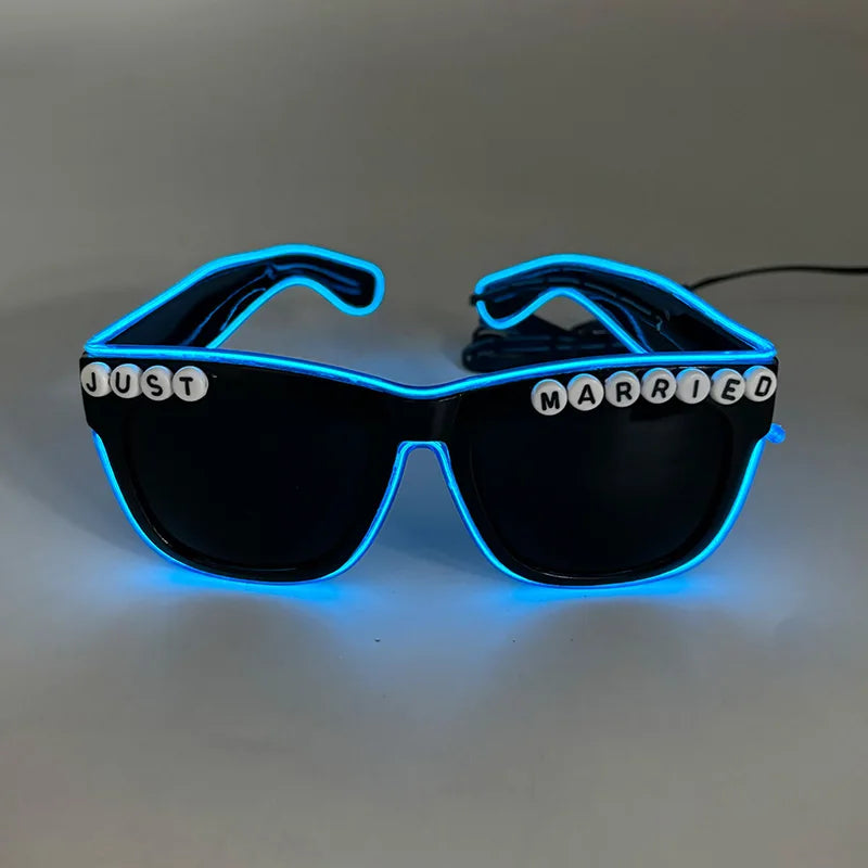 Gafas LED “Just Married” – Regalo Divertido Novios