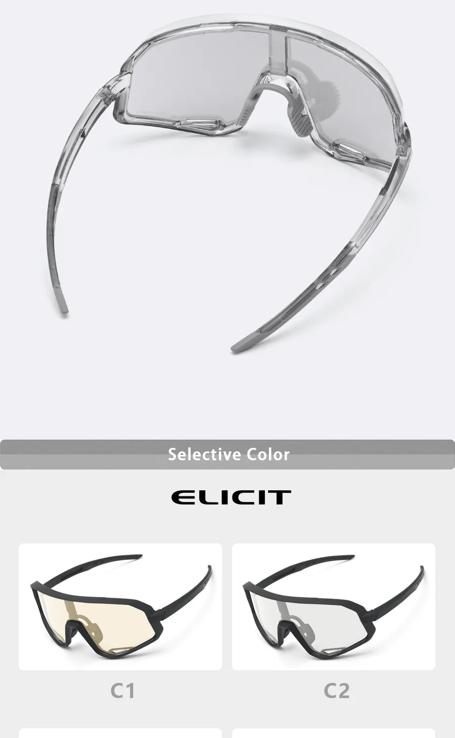 Gafas Ciclismo ELICIT – UV400 y Fotocromáticas