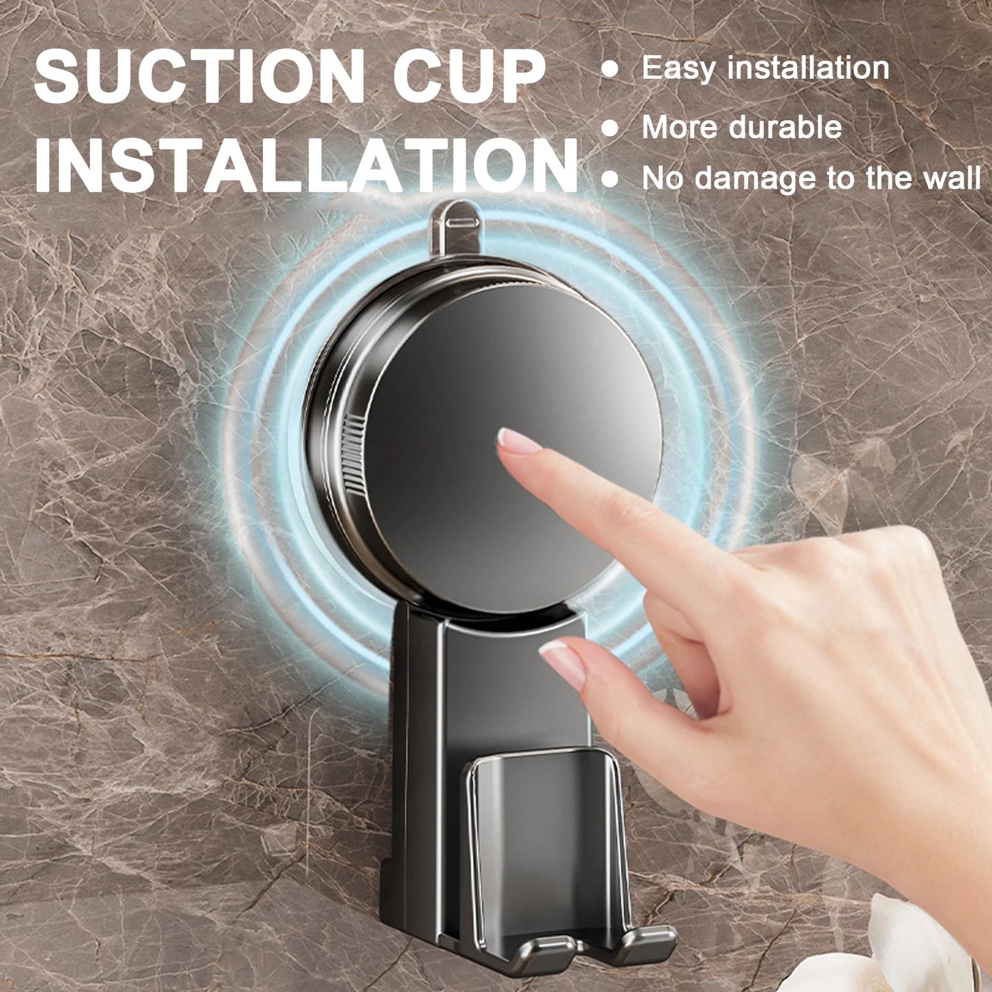 Vacuum suction cup toothbrush Storage Rack Non-punching Wall-mounted Toothbrush Holder Dustproof Space Saving Mouthwash Cup Set