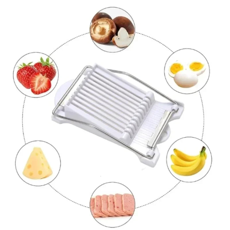 Multifunctional Luncheon Meat Slicer Stainless Steel Fruit Slicer Household Egg Hot Dog Cheese Slicer Kitchen Tools