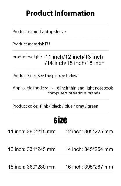 Laptop Sleeve Bag Case For Apple Macbook 16 15 13 11 inch For Lenovo Huawei Xiaomi ASUS Notebook Bags Table For ipad 12.9 Cover