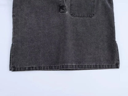 2024 Autumn Jeans Sets Women Turn-down Collar Casual Top Fashion High Waist Streetwear Female Denim Pant Two Piece Set