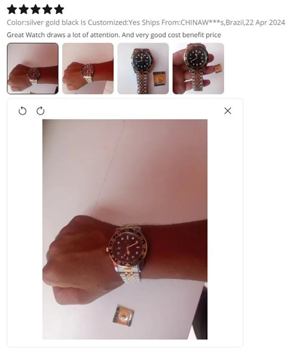 Reloj de Cuarzo para Hombre 2024 – Acero Inoxidable, Calendario y Estilo Casual