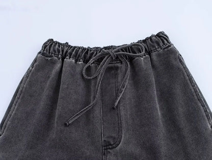 2024 Autumn Jeans Sets Women Turn-down Collar Casual Top Fashion High Waist Streetwear Female Denim Pant Two Piece Set