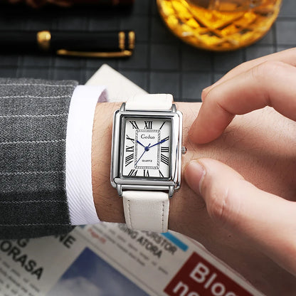Reloj de Pulsera de Cuarzo para Hombre con Correa de Cuero