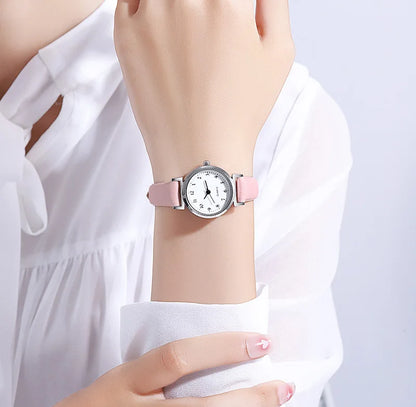 Reloj Retro Mujer – Pequeño, Cuarzo y Correa Fina de Cuero