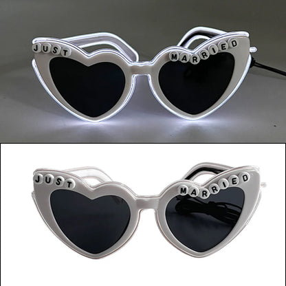 Gafas LED “Just Married” – Regalo Divertido Novios