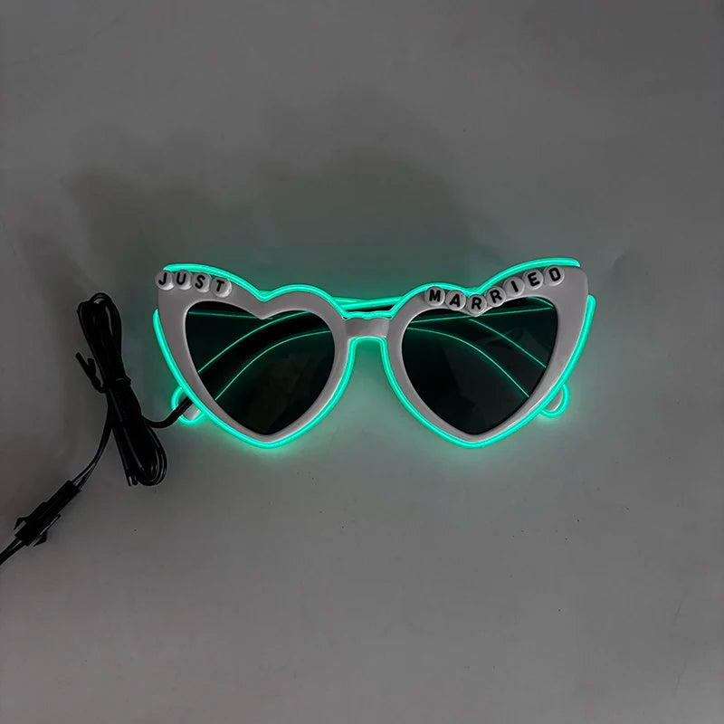 Gafas LED “Just Married” – Regalo Divertido Novios