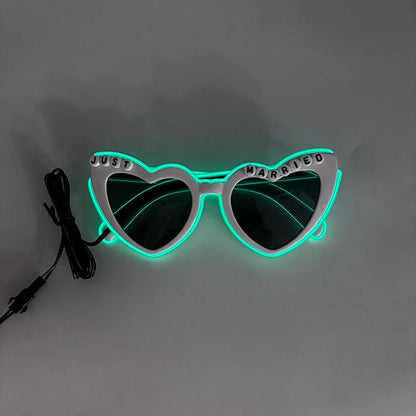Gafas LED “Just Married” – Regalo Divertido Novios
