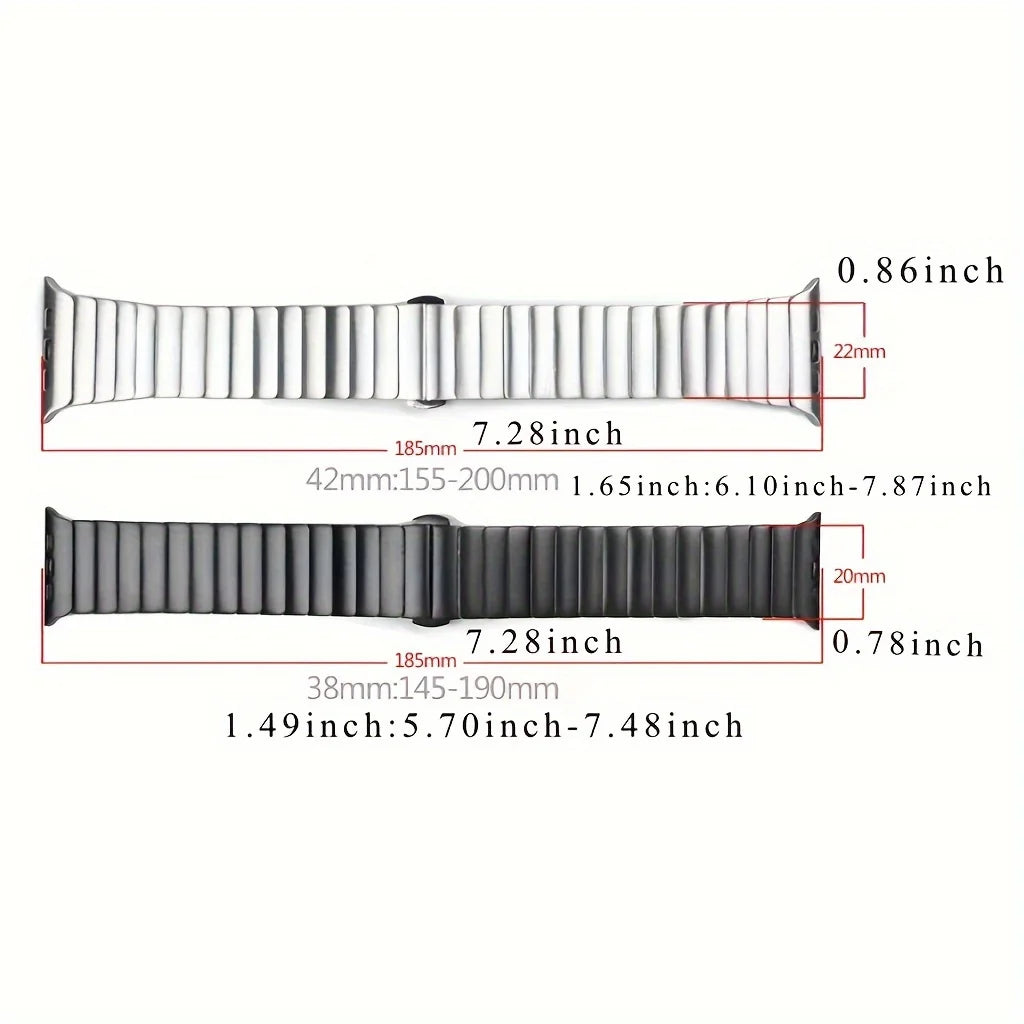 Correa de Titanio para Apple Watch – Acero Inoxidable Compatible con Series 3 al 11 y Ultra