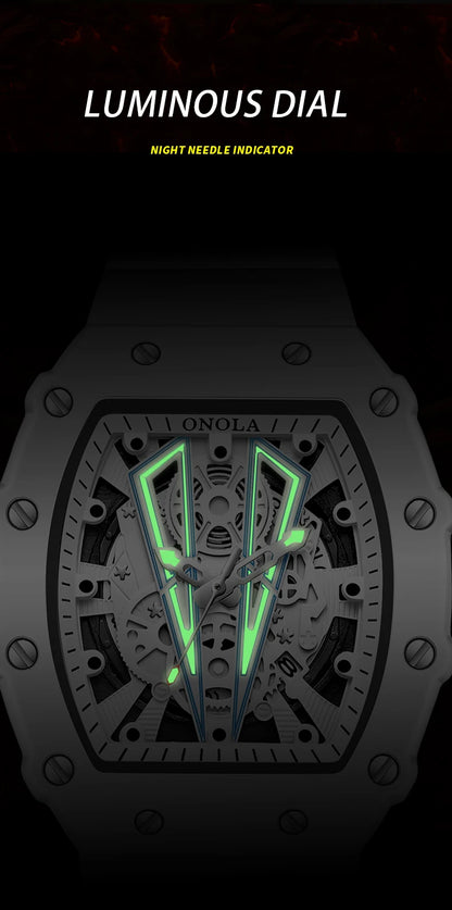 Reloj ONOLA para Hombre – Cuarzo, Resistente al Agua y Correa de Silicona
