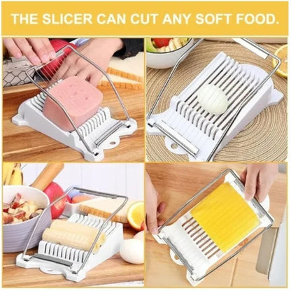 Multifunctional Luncheon Meat Slicer Stainless Steel Fruit Slicer Household Egg Hot Dog Cheese Slicer Kitchen Tools