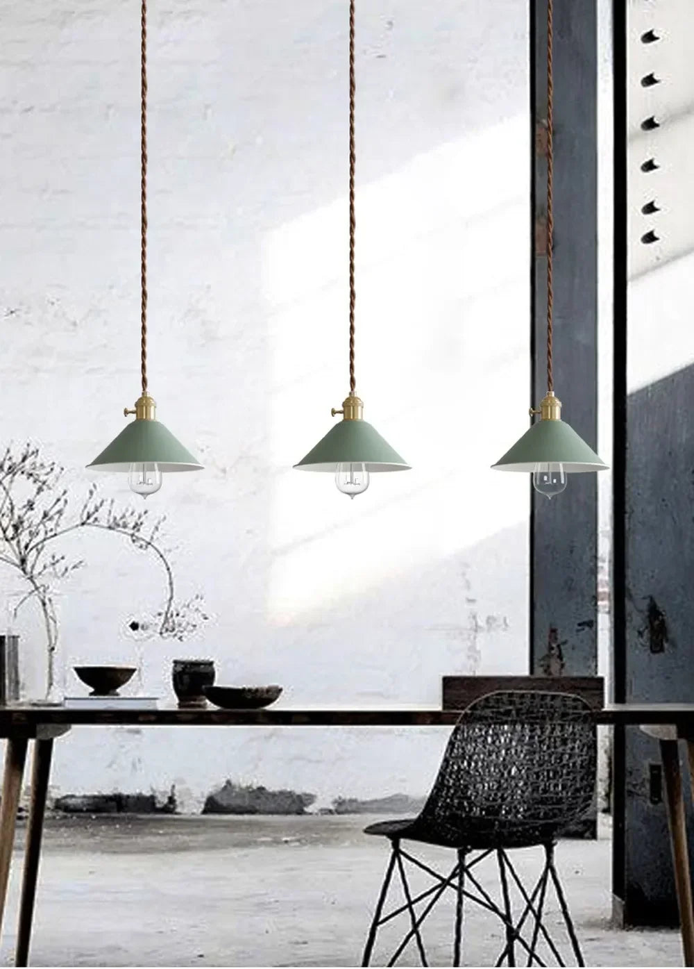 DINDALLED Modern Pendant Light E27 Chandeliers for Living Room Dining Room Kitchen Bedroom Pendant Lamp Three-head Hanging Lamp