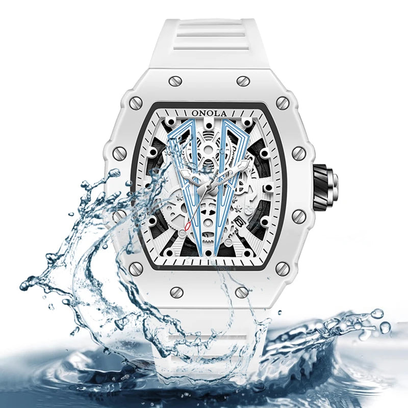Reloj ONOLA para Hombre – Cuarzo, Resistente al Agua y Correa de Silicona