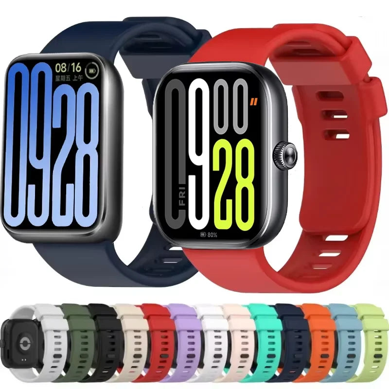 Correa Deportiva de Silicona para Redmi Watch 4/5 y Xiaomi Mi Band 8/9 Pro.
