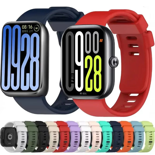 Correa Deportiva de Silicona para Redmi Watch 4/5 y Xiaomi Mi Band 8/9 Pro.