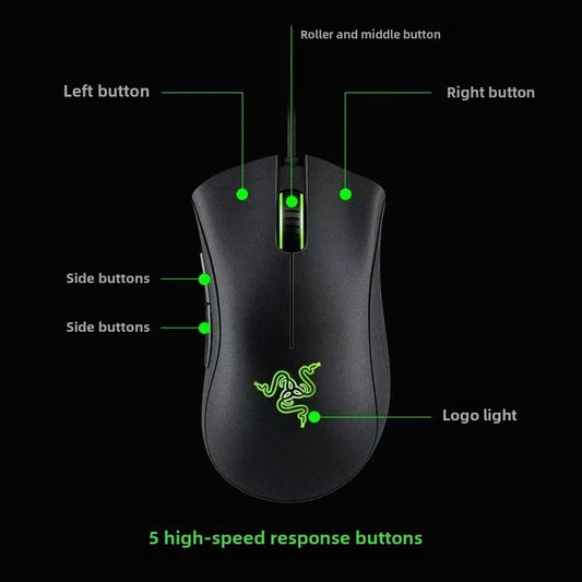 Ratón Gaming Razer DeathAdder Viper – 6400 DPI, Cableado, Esports
