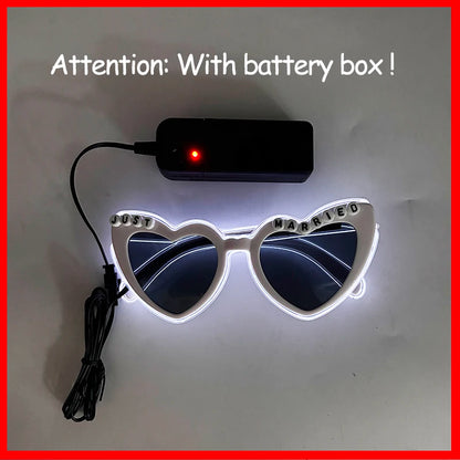 Gafas LED “Just Married” – Regalo Divertido Novios