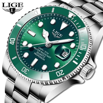 Reloj LIGE Hombre – Lujo, Diver 30ATM, Fecha, Deportivo y Cuarzo