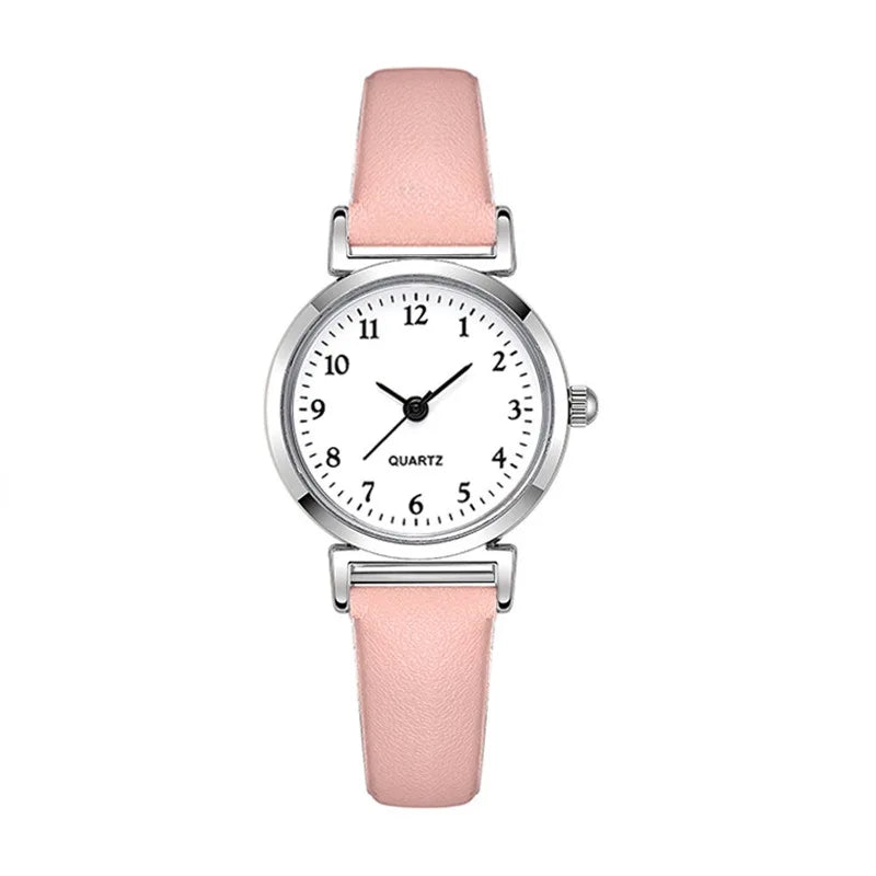 Reloj Retro Mujer – Pequeño, Cuarzo y Correa Fina de Cuero