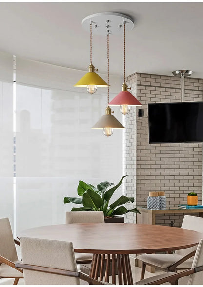 DINDALLED Modern Pendant Light E27 Chandeliers for Living Room Dining Room Kitchen Bedroom Pendant Lamp Three-head Hanging Lamp