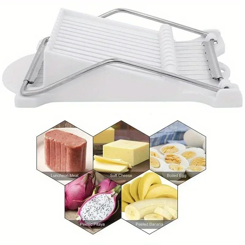 Multifunctional Luncheon Meat Slicer Stainless Steel Fruit Slicer Household Egg Hot Dog Cheese Slicer Kitchen Tools