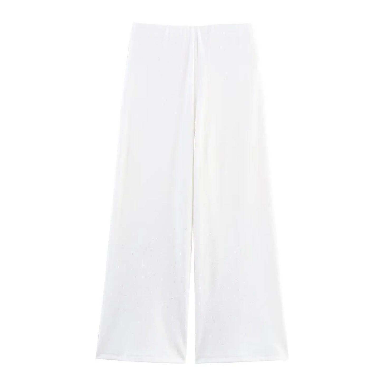 MYST&ZA2025 Summer New Women's Wear Pin-Decorated Sleeveless Double-Breasted V-Neck Top + Simple Mid-Waist Casual Pants Set
