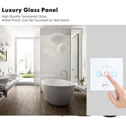 AXUS EU WiFi Smart Light Switches Touch Switch RF433 No Neutral Wire Smart Home Life Tuya App Control Support Alexa Google Home
