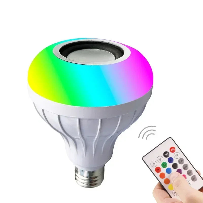 E27 Bluetooth Speaker Music Bulb With Remote Control 85-265V RGBW DJ Disco Stage Bulbs For Bedroom Living Room Stage Lighting