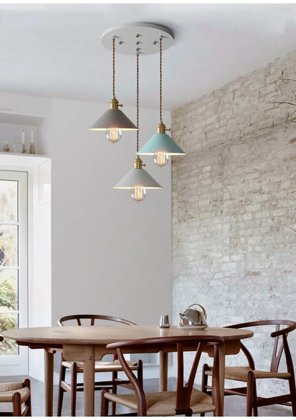 DINDALLED Modern Pendant Light E27 Chandeliers for Living Room Dining Room Kitchen Bedroom Pendant Lamp Three-head Hanging Lamp