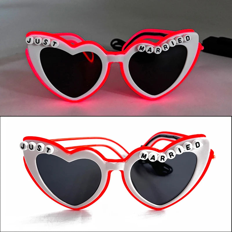Gafas LED “Just Married” – Regalo Divertido Novios