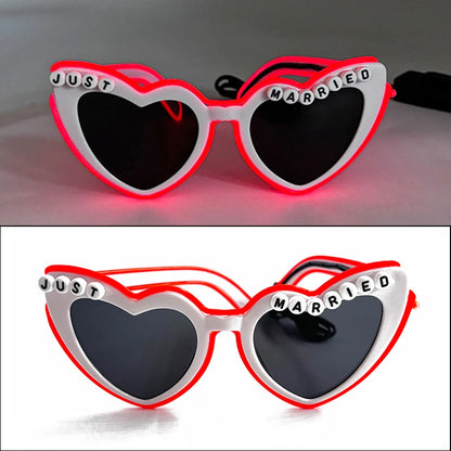 Gafas LED “Just Married” – Regalo Divertido Novios