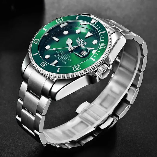 Reloj LIGE Hombre – Lujo, Diver 30ATM, Fecha, Deportivo y Cuarzo