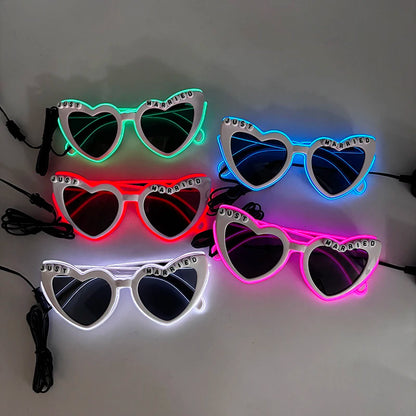Gafas LED “Just Married” – Regalo Divertido Novios