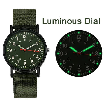 Reloj Militar Hombre – Deportivo, Cuarzo, Nylon y Luminiscente