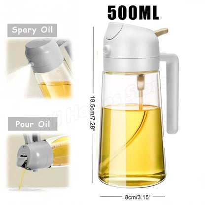 2/1pc Oil Sprayer Spray for 2 in 1 500ml Oil Sprayer & Pourer Plastic Spray Bottle Kitchen Gadget Sets Accessories Camping BBQ