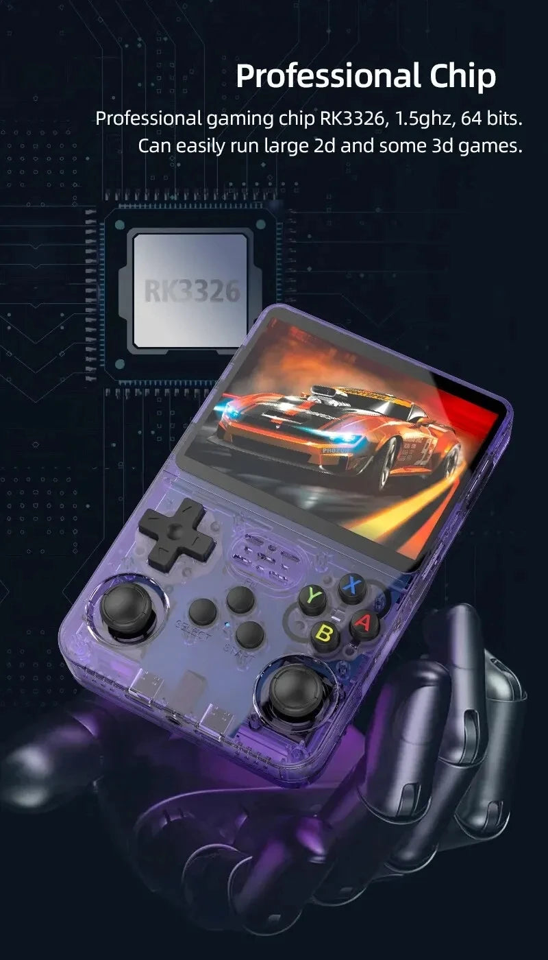 R36S Consola Retro Portátil – 3.5" | Linux Open Source | 128GB de Juegos