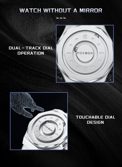 Reloj FOXBOX Hombre – Cuarzo, Acero Inoxidable y Aguja Deslizante Magnética
