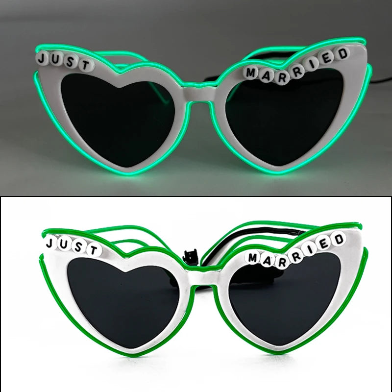 Gafas LED “Just Married” – Regalo Divertido Novios