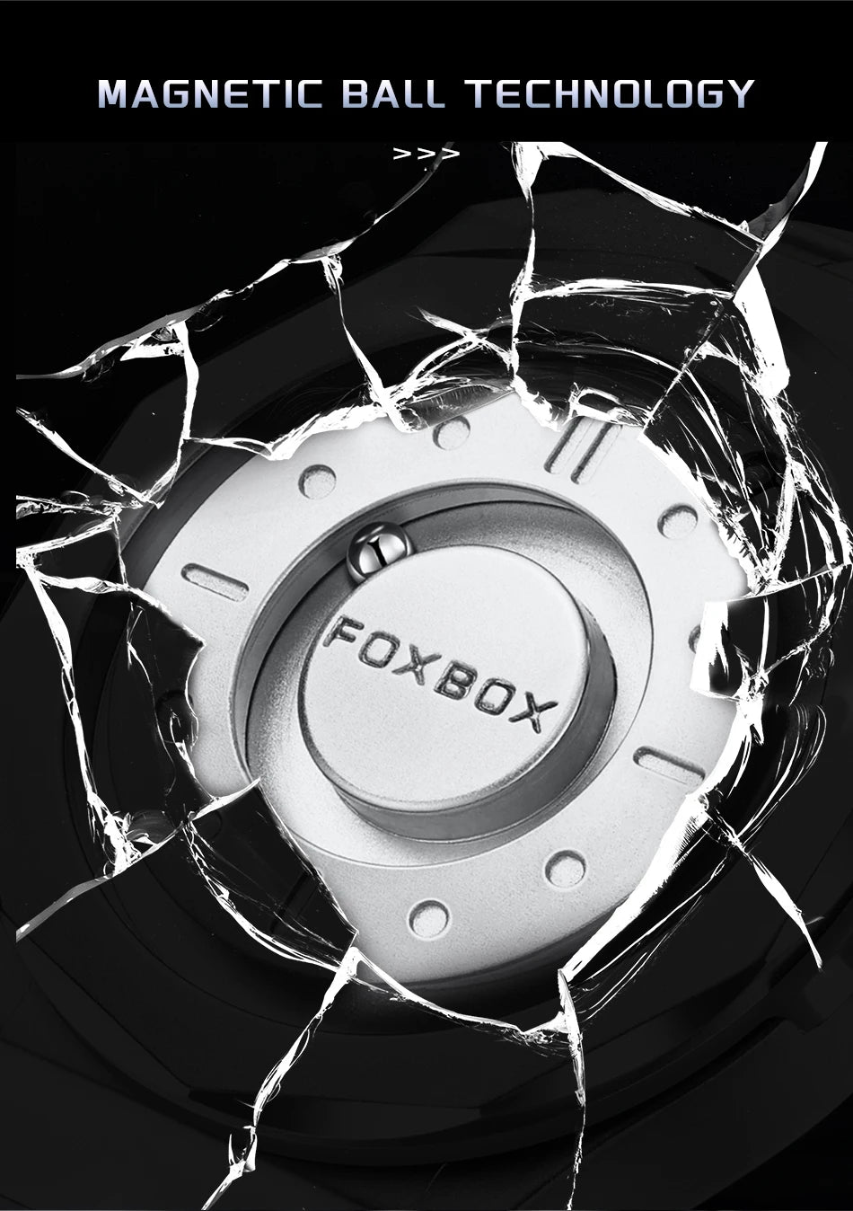 Reloj FOXBOX Hombre – Cuarzo, Acero Inoxidable y Aguja Deslizante Magnética