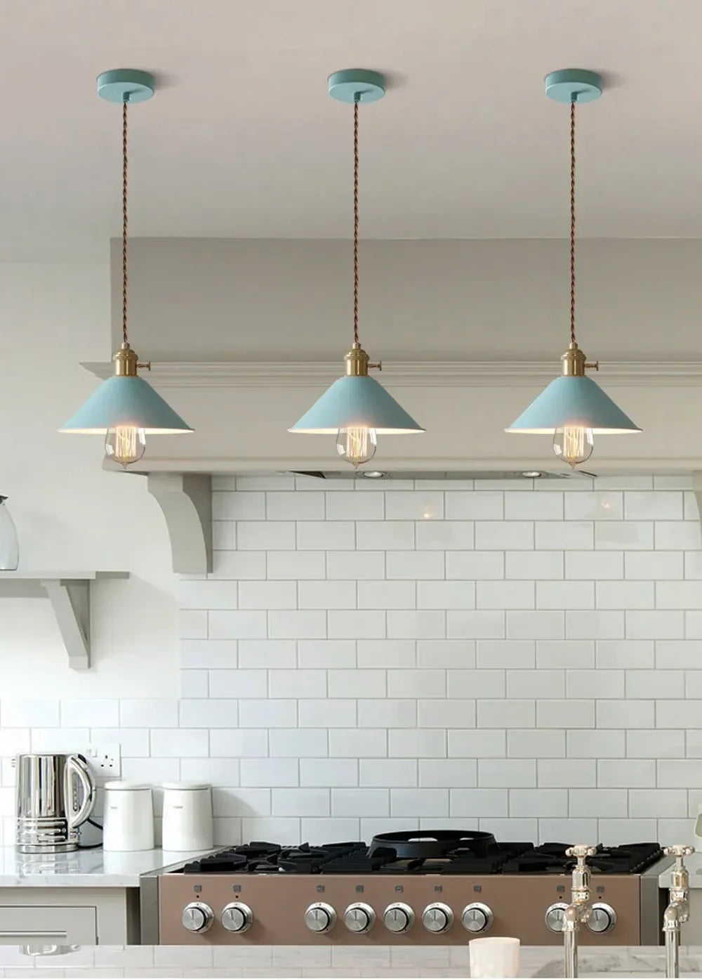 DINDALLED Modern Pendant Light E27 Chandeliers for Living Room Dining Room Kitchen Bedroom Pendant Lamp Three-head Hanging Lamp