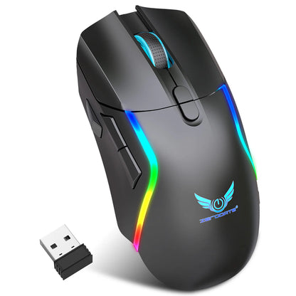 Ratón Gaming Inalámbrico RGB – 8 Botones, 3200DPI, Recargable