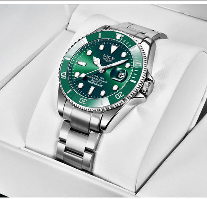 Reloj LIGE Hombre – Lujo, Diver 30ATM, Fecha, Deportivo y Cuarzo
