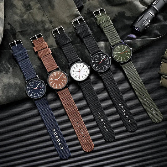 Reloj Militar Hombre – Deportivo, Cuarzo, Nylon y Luminiscente