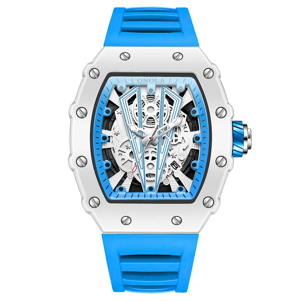 Reloj ONOLA para Hombre – Cuarzo, Resistente al Agua y Correa de Silicona