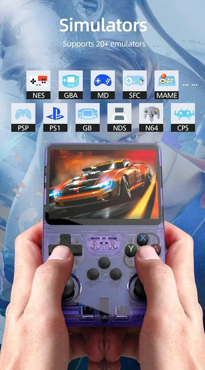 R36S Consola Retro Portátil – 3.5" | Linux Open Source | 128GB de Juegos
