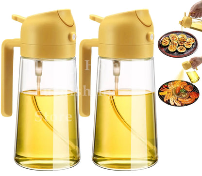 2/1pc Oil Sprayer Spray for 2 in 1 500ml Oil Sprayer & Pourer Plastic Spray Bottle Kitchen Gadget Sets Accessories Camping BBQ