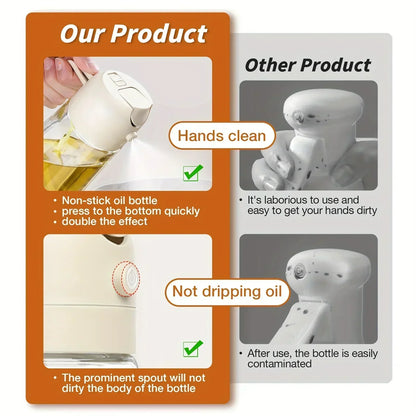 2/1pc Oil Sprayer Spray for 2 in 1 500ml Oil Sprayer & Pourer Plastic Spray Bottle Kitchen Gadget Sets Accessories Camping BBQ