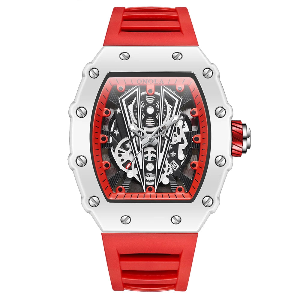 Reloj ONOLA para Hombre – Cuarzo, Resistente al Agua y Correa de Silicona